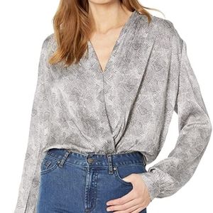 PAIGE Sevilla Silver Bodysuit, XS